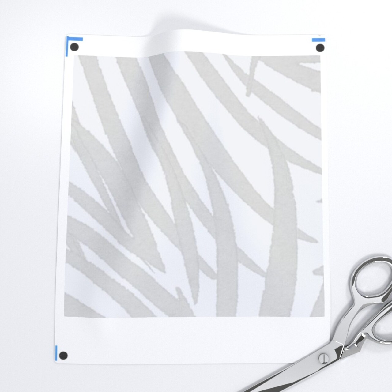 Watercolor Grey Palm Fronds Neutral Rainforest Jungle Tropical Custom Pre-pasted Wallpaper by Spoonflower Pre-Pasted Wallpaper 2FT Wide